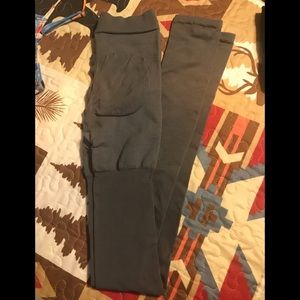 Footless tights compression small gray